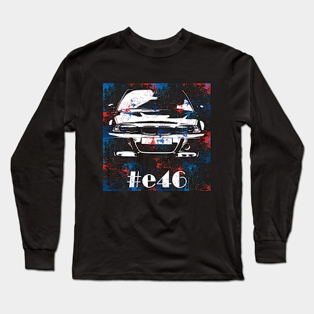 e46 sketch m color abstract Long Sleeve T-Shirt by WOS